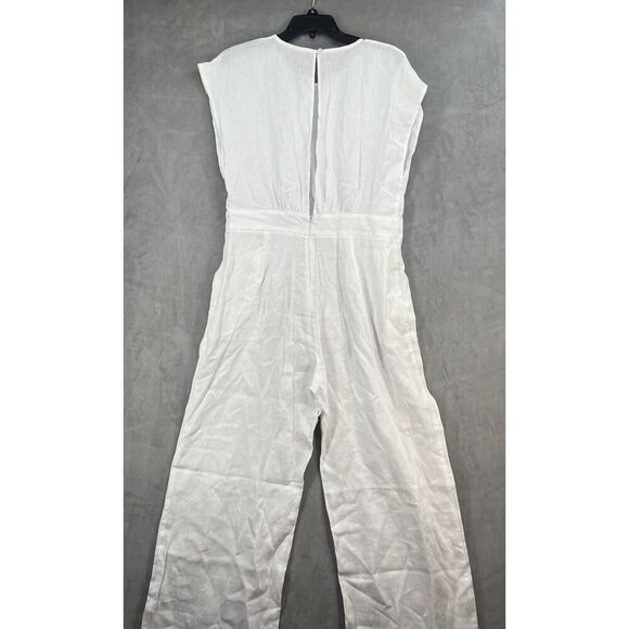 Rumer The Label Estelle Jumpsuit Size X-Large 100% Linen White - Picture 7 of 14